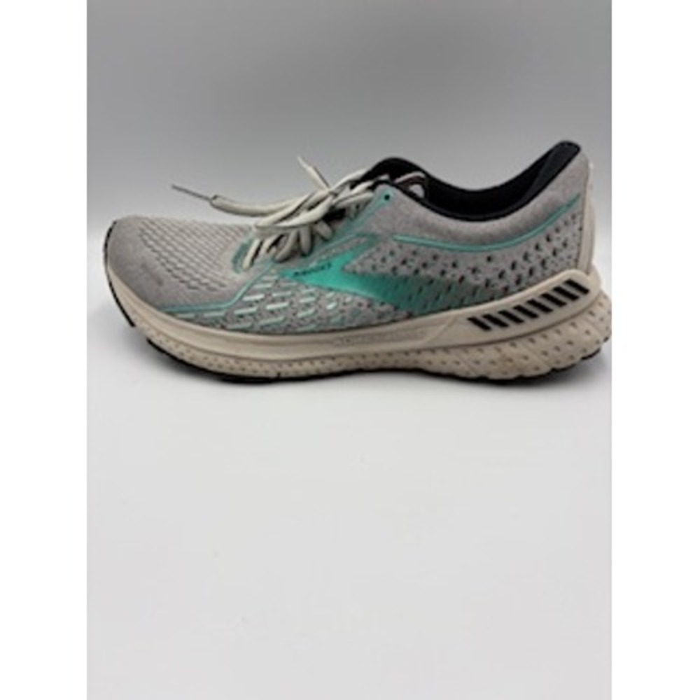 Brooks Adrenaline GTS 21 Womens 10 Grey Teal Running Shoes Supportive Sneakers